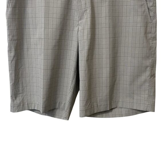 Nike Golf Mens Size 36 Gray White Plaid Dri-Fit Performance Chino Shorts Outdoor - Picture 3 of 7